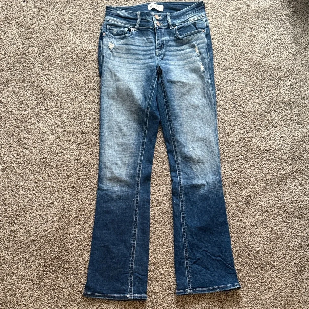 BKE Dark Blue Boot Cut Jeans - Picture 2 of 5